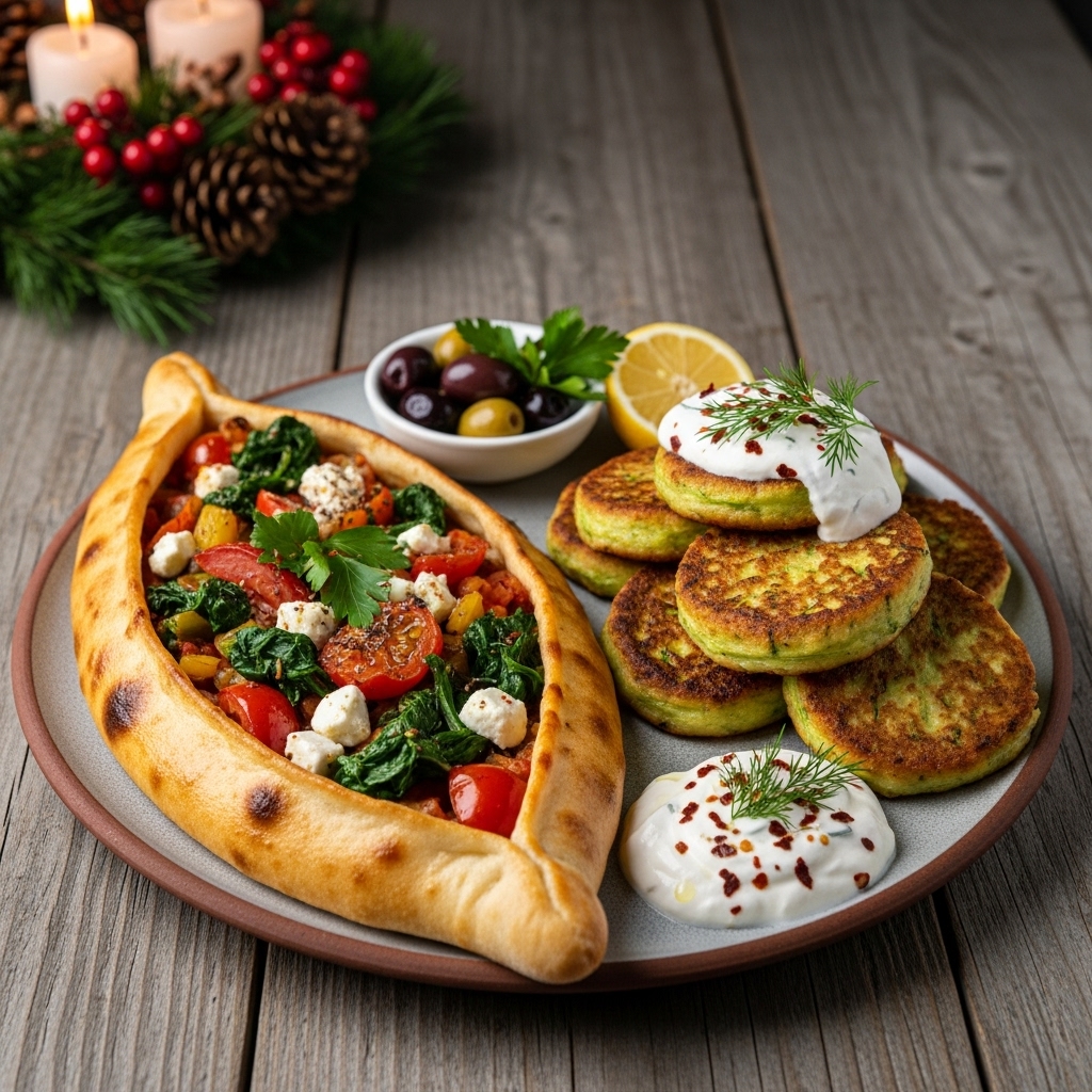 Vegetarian Pakistani Brunch Delight: Aromatic Veggie Shakshuka with Cilantro-Mint Chutney